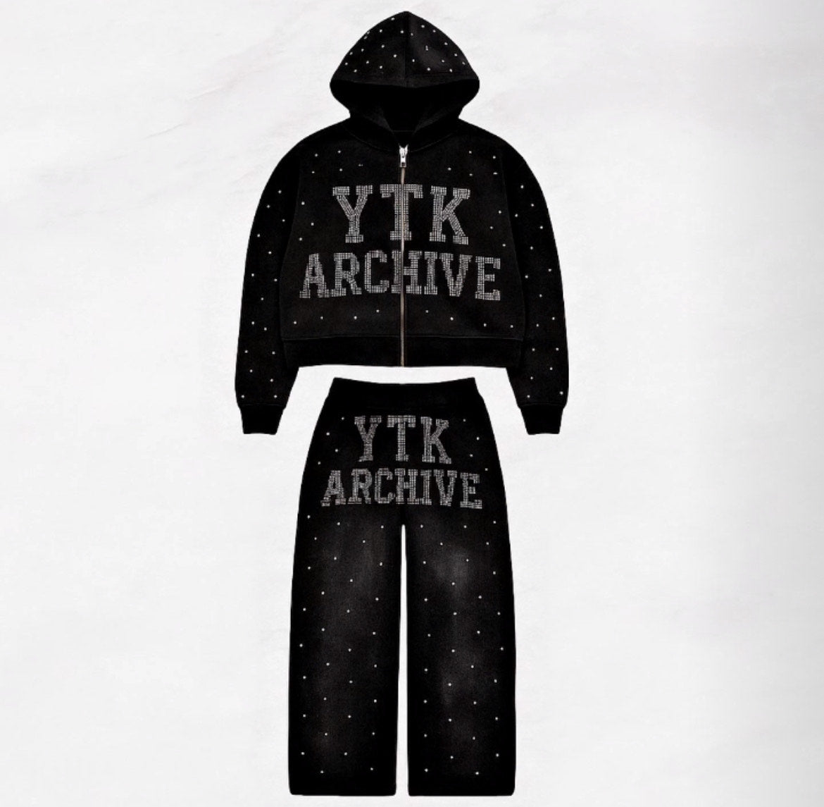 YTK Rhinestone Flared Tracksuit